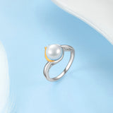 Pearl Wedding Women Rings Fashionable Silver Popular Design Ring