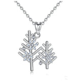 Snow & Christmas Tree Pendants Necklaces