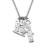 925 Sterling Silver Personalized 3 Names Necklace-Plated Platinum