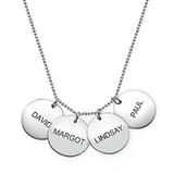 Round 925 Sterling Silver Personalized Engravable Name Necklace-Adjustable 16”-20”