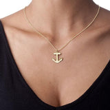 Charm 925 Sterling Silver Personalized Anchor Name Necklace- Adjustable 16”-20”