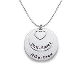 You and Me Personalized Engravable Necklace -Adjustable 16”-20”