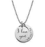 I Love You To The  Moon And Back  925 Sterling Silver Personalized Necklace -Adjustable 16”-20”
