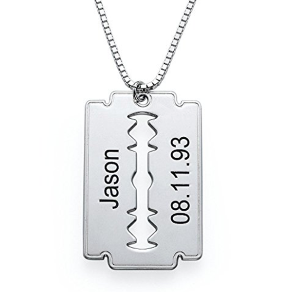 Square Hollow 925 Sterling Silver Personalized Engravable  Necklace Adjustable 16”-20”