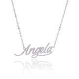 925 Sterling Silver Personalized Classic Name Necklace Adjustable 16”+2” - 925 Sterling Silver OEM And Customization