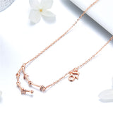 925 Sterling Silver Capricorn Rose Gold Plated Necklace
