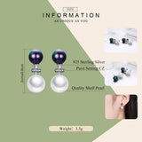 High Quality 100% 925 Sterling Silver Double Ball Elegant Exquisite Stud Earrings for Women Fashion Silver Jewelry