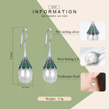 High Quality 925 Sterling Silver Elegant Clear CZ Hanging Drop Earrings for Women Sterling Silver Jewelry