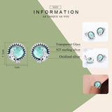 New Collection Romantic 925 Sterling Silver Fairy Story Light Green CZ Stud Earrings Women Sterling Silver Jewelry