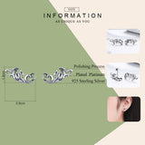 Vintage 925 Sterling Silver Retro European Stud Earrings Twisted Line Women Earrings Sterling Silver Jewelry