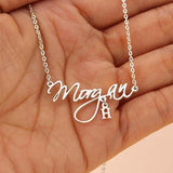 Personalized 925 Sterling Silver Name Necklace White Gold/Yellow Gold Plated