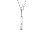 925 Sterling Silver Personalized Bar Necklace with Infinity Charm Adjustable 16”-20”