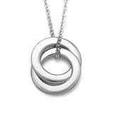 925 Sterling Silver Personalized Dainty Mom Necklace with Children's Names Adjustable 16”-20” - 2 Rings