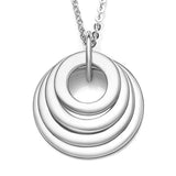 925 Sterling Silver Personalized Grandma Necklace With Grandchildren's Names Adjustable 16”-20”- 4 Rings