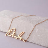 Personalized 925 Sterling Silver Signature Necklace Handwriting Name Adjustable 16”-20”