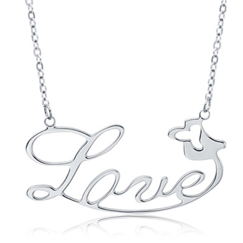 Personalized Classic Name or Text Necklace with  Adjustable Chain