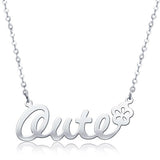 Custom 925 Sterling Silver Classic Name Necklace with Flower