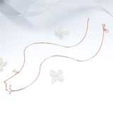 925 Sterling Silver Rose Gold Plated Gemini Necklace