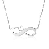Customized Infinity Necklace with Heart Personalized Name Necklace 925 Sterling Silver Necklaces & Pendants