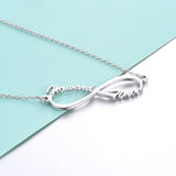 Infinite Love -Copper/925 Sterling Silver Personalized Name Necklace Adjustable 16”-20”