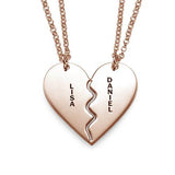 Personalized Breakable Heart Necklaces Name Jewelry - 925 Sterling Silver OEM And Customization