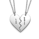 Personalized Breakable Heart Necklaces Name Jewelry - 925 Sterling Silver OEM And Customization