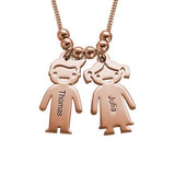 925 Sterling Silver Personalized Mother's Necklace with Children Charms - 925 Sterling Silver OEM And Customization