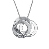 925 Sterling Silver Personalized Russian Ring Engraved Necklace - 925 Sterling Silver OEM And Customization