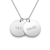 925 Sterling Silver Personalized Engraved Disc Necklace - 925 Sterling Silver OEM And Customization