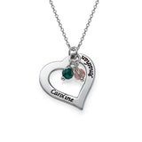 925 Sterling Silver Personalized Engraved Necklace with Hollow Heart - 925 Sterling Silver OEM And Customization