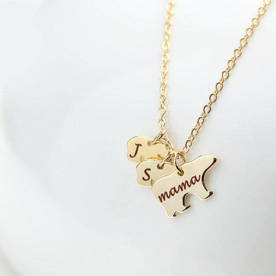 925 Sterling Silver Personalized Hand Stamped Mama&Baby Bear  Necklace  Adjustable 16”-20”