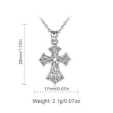 925 Sterling Silver Celtic knot Cross Pendant Necklace Luck Charm Fine Jewelry Girl Boy Birthday Surprise Gift
