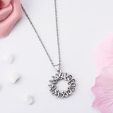 925 Sterling Silver Heart to Heart Style Flower Pendant Necklaces Women Fashion Jewelry Gift For girl Birthday