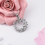 925 Sterling Silver Heart to Heart Style Flower Pendant Necklaces Women Fashion Jewelry Gift For girl Birthday