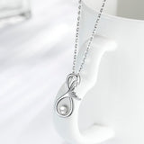 925 Sterling Silver Romantic Mermaid-Legend Shell pearl Pendant Necklace for Women Sterling Silver Jewelry Gift