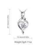 925 Sterling Silver CZ Love Heart Pendant Necklaces Personalized Love You Charm For Wife Jewelry Anniversary Gift