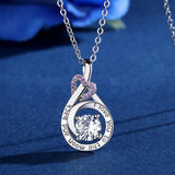 925 Sterling Silver CZ Round Pendant Necklace Romantic Style Charm Women Jewelry For girlfriend Valentine's Day Gift