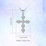 925 Sterling Silver Cross Pendant Necklace Solid silver Cross CZ necklace fine Jewelry with Chain For Women Man