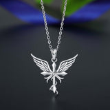 925 Sterling Silver Cross Pendant Necklace Solid silver Cross necklace Wing fine Jewelry with box For Women Man