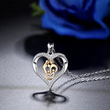 925 Sterling Silver Family Love Heart Pendant Gold MOM Necklaces Fashion Women Jewelry Unique Mother Birthday Gift