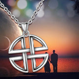 925 Sterling Silver Good Luck Celtics Design Pendant Necklace Fine Jewelry for Women Man Birthday Christmas Gift