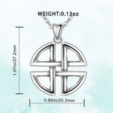 925 Sterling Silver Good Luck Celtics Design Pendant Necklace Fine Jewelry for Women Man Birthday Christmas Gift