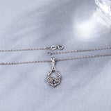 925 Sterling Silver Good Luck Celtics Knot Triquetra Pendant Necklace Geometric line Vintage Necklace Fine Jewelry