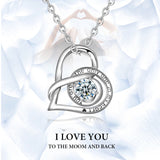 925 Sterling Silver Letter Heart Pendant Necklace