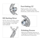 925 Sterling Silver Luxury Shining Cubic Zircon Letter Mom Pendant Necklace For Mother Birthday Gifts Fine Jewelry