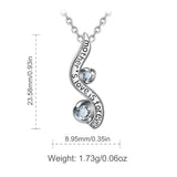 925 Sterling Silver Luxury Shining Cubic Zircon Letter Mom Pendant Necklace For Mother Birthday Gifts Fine Jewelry