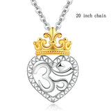 925 Sterling Silver Necklace Crown OM Pendant Mother Necklace Fine Jewelry For Women girl For Mother's Birthday Gift