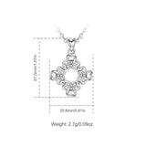 925 Sterling Silver Necklace Good Luck Shamrock Pendant Clover Flower Charm For Women man girl boy Fine Jewelry