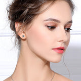 925 Sterling Silver Vintage Rose Ear Studs Plant Flower Earring For Women Girl Silver Jewelry Gift