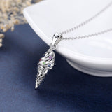 925 Sterling Silver ice Cream Pendant Sweet Necklaces Love Lettering Charm Fine Jewelry For Women Christmas Gift